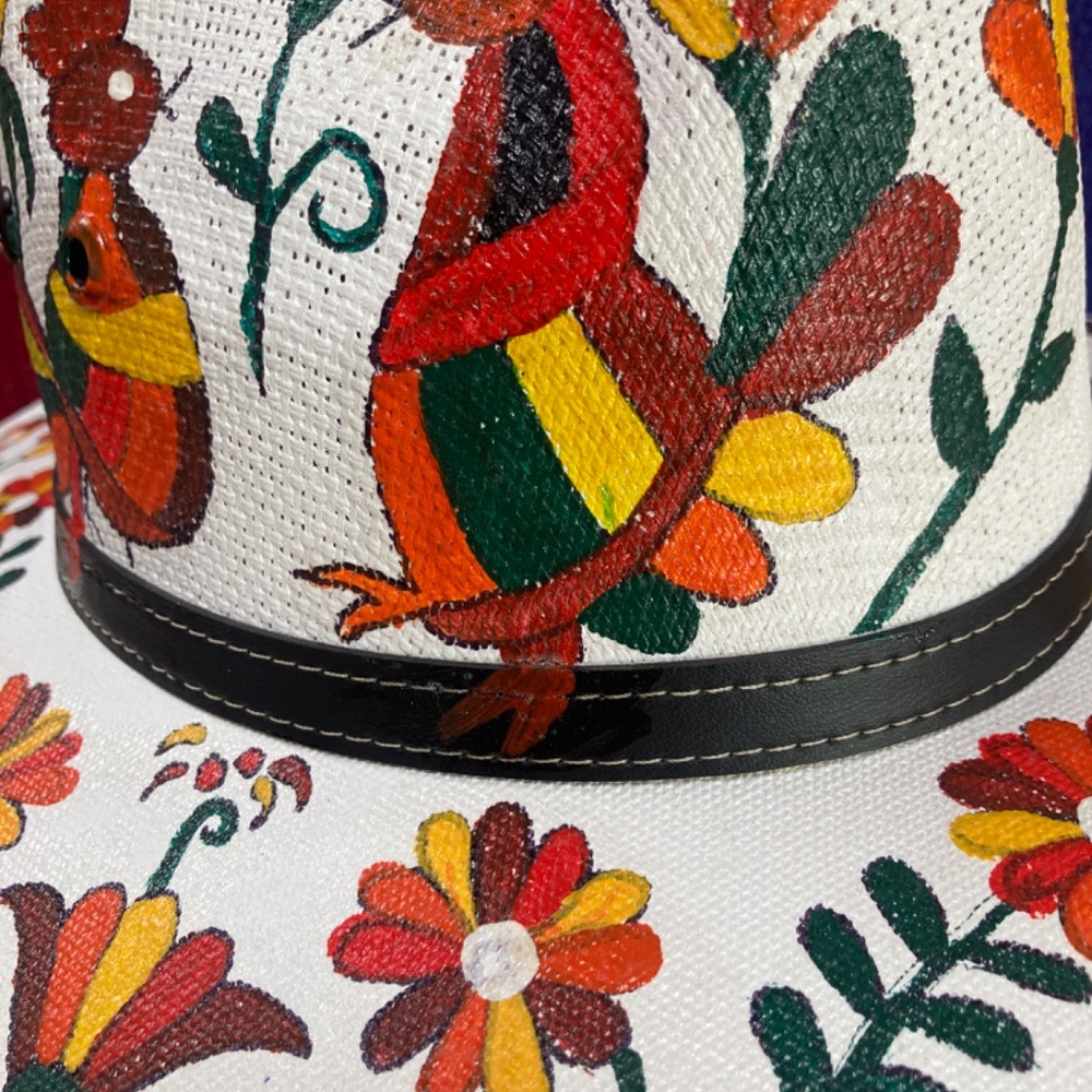 Hand painted cowboy garden festival hat - Picture 8 of 15